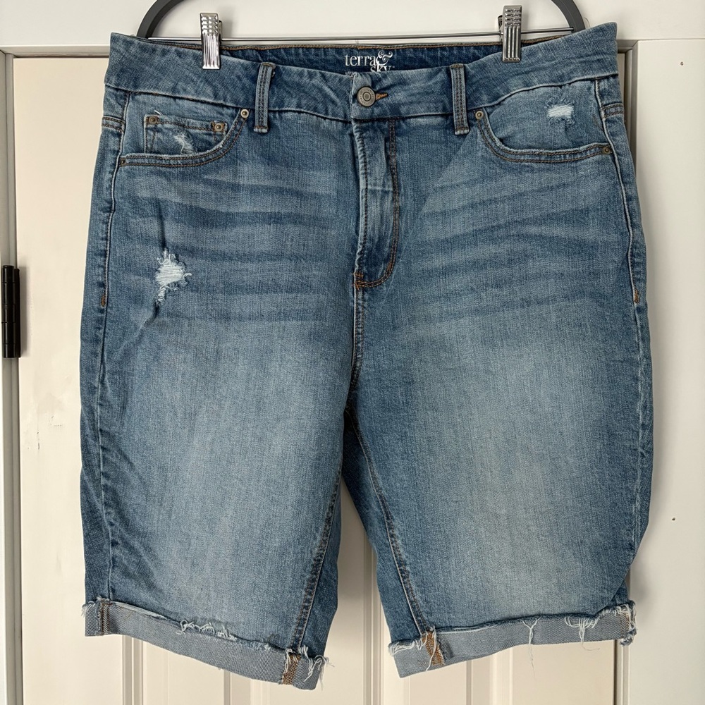 Terra & Sky Light Blue Jean Shorts